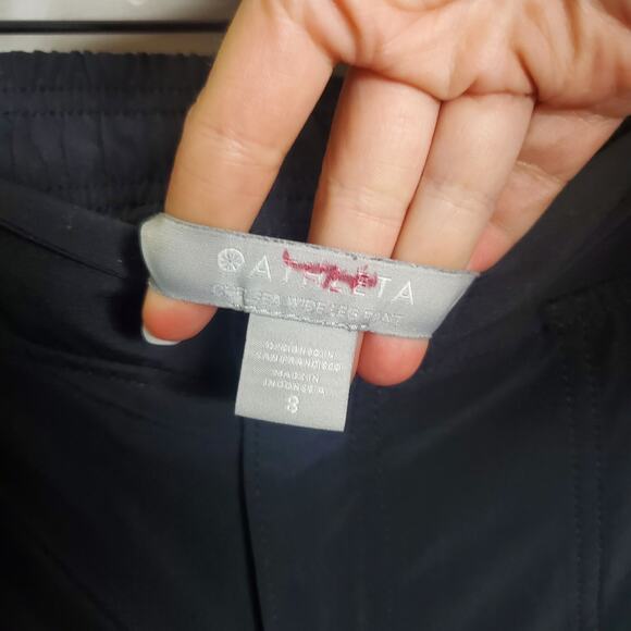 Athleta Chelsea Wide Leg Pant Black Women's Size 8 Utility Cargo Lounge - Picture 8 of 12